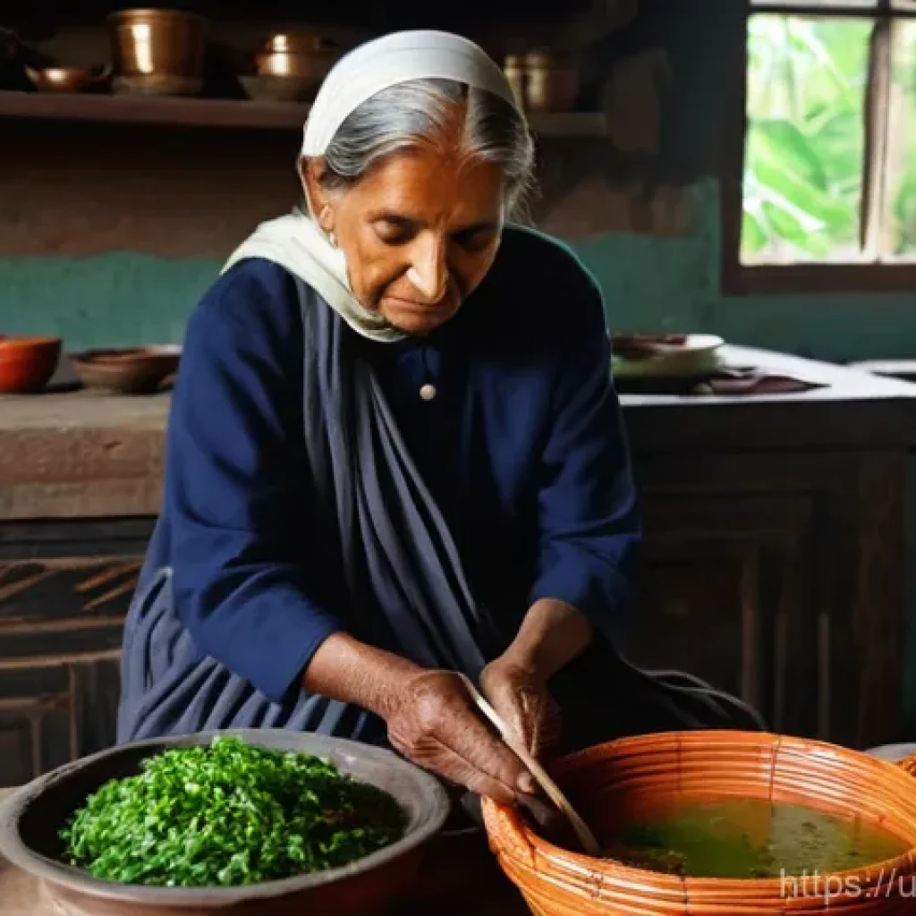 지역특산 음식의 맛을 더하는 비법 - **Prompt 1: The Essence of Traditional Cooking**
"A cozy, sunlit South Asian kitchen, featuring ...