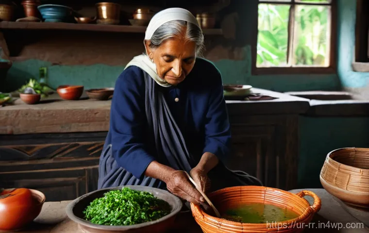 지역특산 음식의 맛을 더하는 비법 - **Prompt 1: The Essence of Traditional Cooking**
"A cozy, sunlit South Asian kitchen, featuring ...