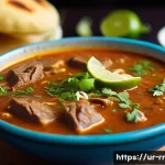 소셜미디어에서 인기 있는 지역특산 음식 - **A Vibrant Lahore Nihari Experience:** A close-up, mouth-watering shot of a steaming hot bowl of Ni...